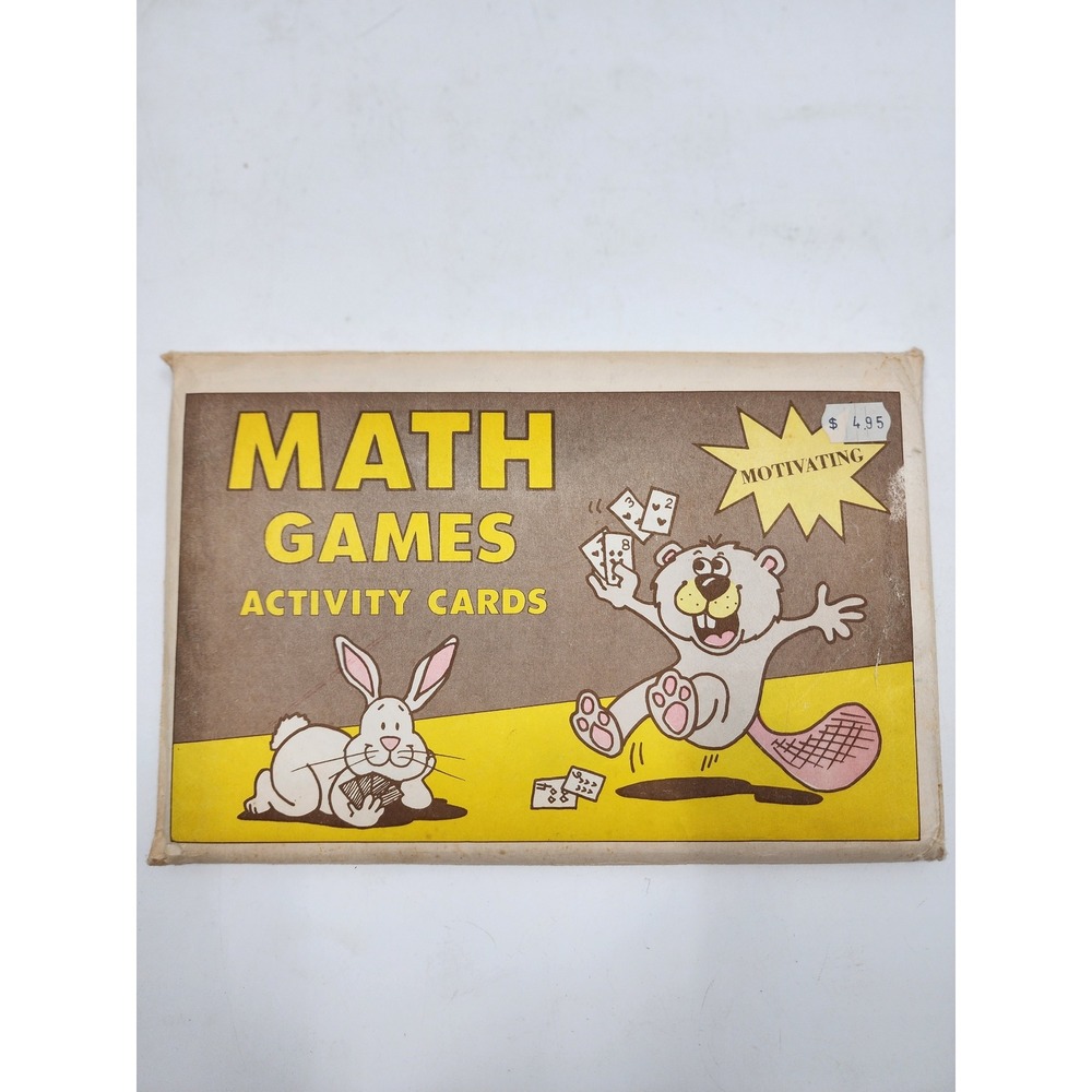 Vintage 1975 Math Games Activity Cards FrankSchaffer Publication JeanVan Derford